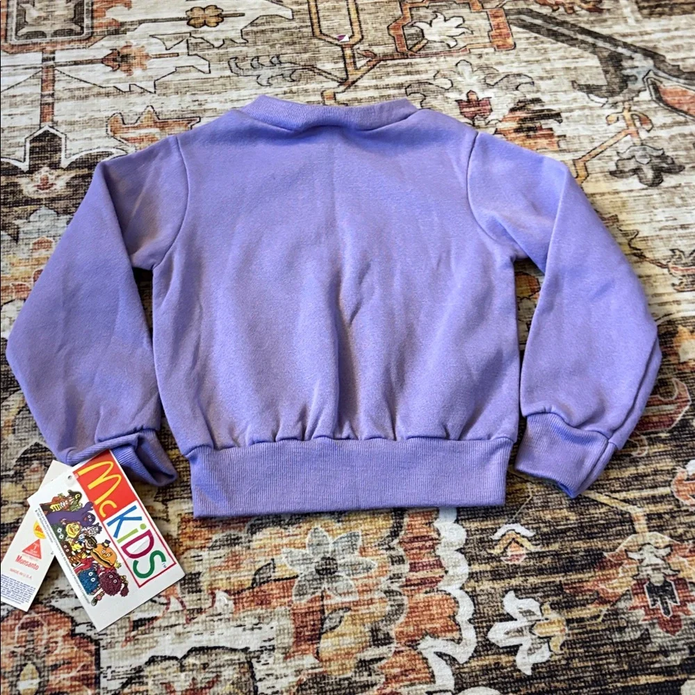 NWT Vintage McKids 80s Purple Sweatshirt sz M